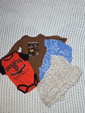 Carter's Brown Graphic Baby Onesie